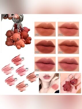 K Beauty Lip Velvet In Teddy Bear Keychain BNIB